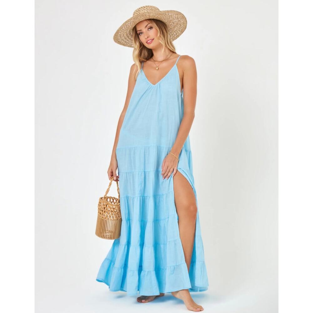 NWT! L*Space Goldie Cover-Up Dress in Sky Blue - Size Medium/Large